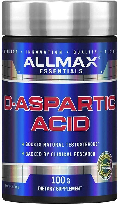 AllMax Nutrition D-Aspartic Acid - 100 grams | High-Quality Natural Testosterone Support | MySupplementShop.co.uk