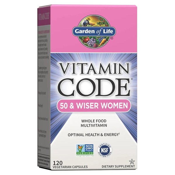 Garden of Life Vitamin Code 50 & Wiser Women - 120 vcaps | High-Quality Vitamins & Minerals | MySupplementShop.co.uk