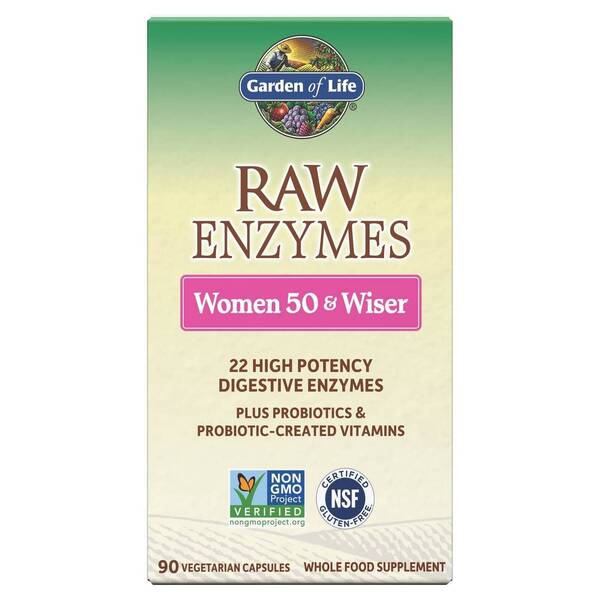 Garden of Life Raw Enzymes Women 50 & Wiser - 90 vcaps - Vitamins & Minerals at MySupplementShop by Garden of Life