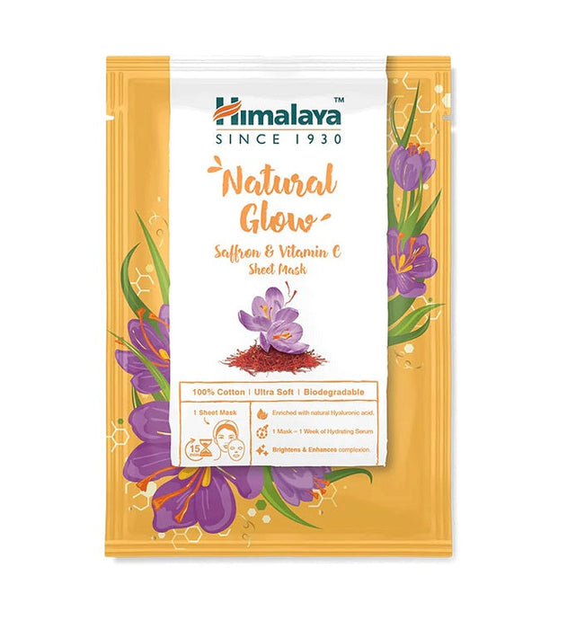 Himalaya Natural Glow Saffron & Vitamin C Sheet Mask - 30 ml. - Masks at MySupplementShop by Himalaya