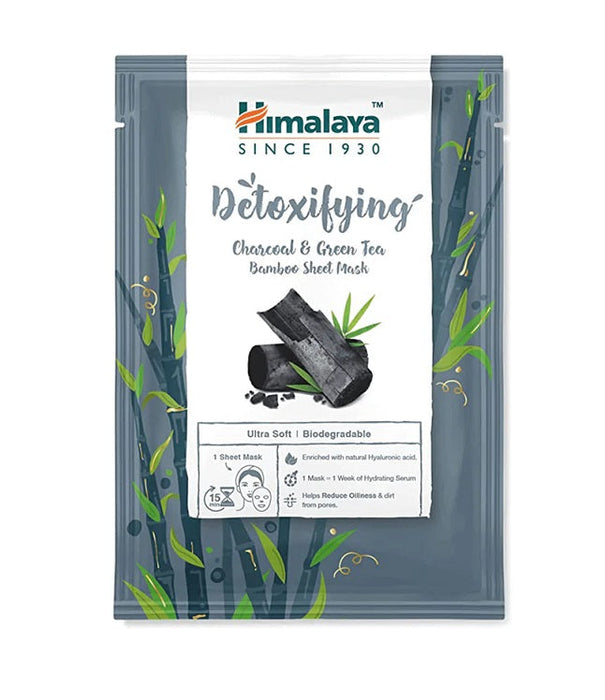 Himalaya Detoxifying Charcoal & Green Tea Bamboo Sheet Mask - 30 ml. - Masks at MySupplementShop by Himalaya