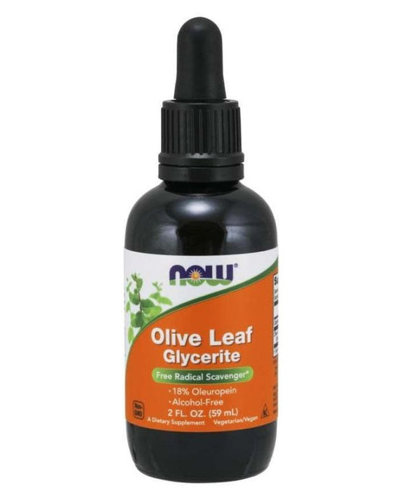 NOW Foods Olive Leaf Glycerite - 59 ml. - Health and Wellbeing at MySupplementShop by NOW Foods