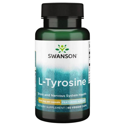 Swanson L-Tyrosine, 500mg - 60 vcaps | High-Quality Amino Acids and BCAAs | MySupplementShop.co.uk
