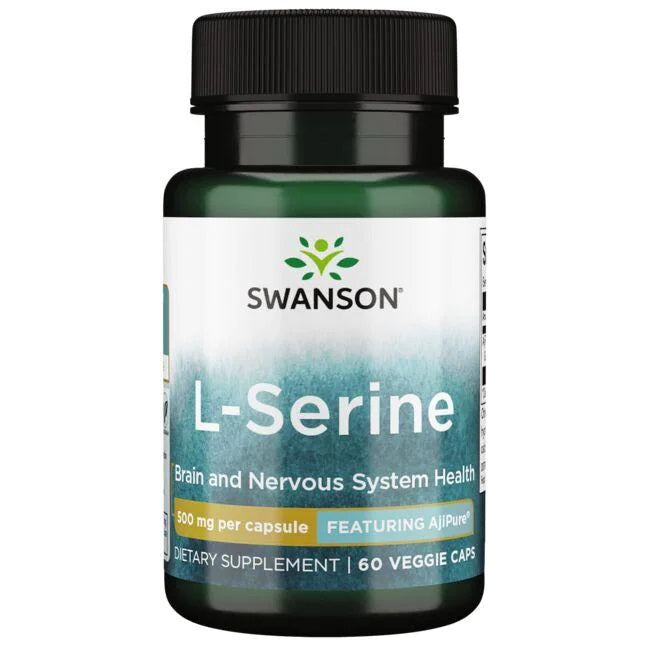 Swanson L-Serine, 500mg - 60 vcaps - Amino Acids and BCAAs at MySupplementShop by Swanson