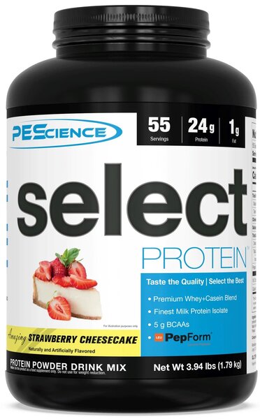 PEScience Select Protein, Strawberry Cheesecake - 1790 grams | High-Quality Protein | MySupplementShop.co.uk