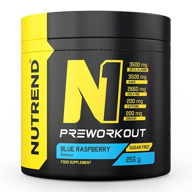 Nutrend N1 PreWorkout Blue Raspberry  255g - Pre & Post Workout at MySupplementShop by Nutrend